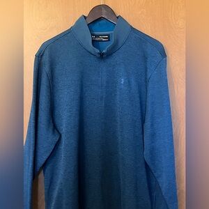 Under Armour Men's Blue Cold Gear Long Sleeve Quarter Zip Pullover Size XXL